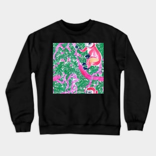 Climbing monkeys seamless pattern Crewneck Sweatshirt